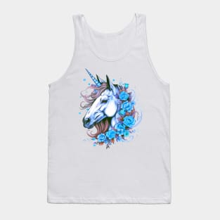 Unicorn with flowers b/p Tank Top